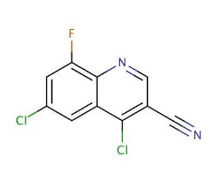 4,6-dichloro-8-fluoroquinoline-3-carbonitrile - chemical structure image
