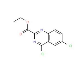 4,6-Dichloro-quinazoline-2-carboxylic acid ethyl ester (CAS 150449-99-3) - chemical structure image