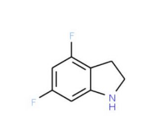 4,6-difluoroindoline (CAS 199526-98-2) - chemical structure image