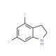 4,6-difluoroindoline (CAS 199526-98-2) - chemical structure image