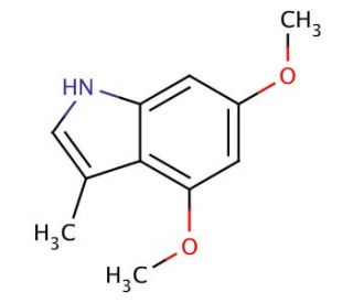 4,6-Dimethoxy-3-methylindole (CAS 74973-30-1) - chemical structure image