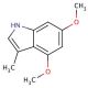 4,6-Dimethoxy-3-methylindole (CAS 74973-30-1) - chemical structure image