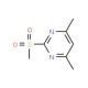 4,6-Dimethyl-2-methylsulfonylpyrimidine (CAS 35144-22-0) - chemical structure image