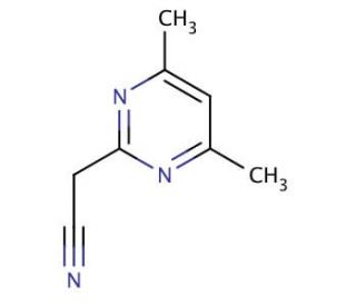 (4,6-dimethylpyrimidin-2-yl)acetonitrile - chemical structure image