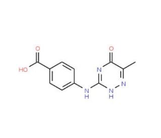 4-(6-Methyl-5-oxo-4,5-dihydro-[1,2,4]triazin-3-ylamino)-benzoic acid (CAS 459180-96-2) - chemical structure image