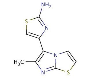 4-(6-Methyl-imidazo[2,1-b]thiazol-5-yl)-thiazol-2-ylamine - chemical structure image