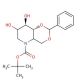 4,6-O-Benzylidene-N-(tert-butoxycarbonyl)-1,5-imino-D-glucitol (CAS 133697-16-2) - chemical structure image