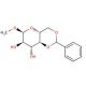(+)-(4,6-O-Benzylidene)methyl-α-D-glucopyranoside (CAS 3162-96-7) - chemical structure image