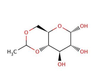 4,6-O-Ethylidene-&alpha;-D-glucose (CAS 13224-99-2) - chemical structure image