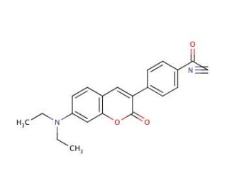 4-(7-Diethylaminocoumarin-3-yl)benzoyl cyanide (CAS 203256-20-6) - chemical structure image