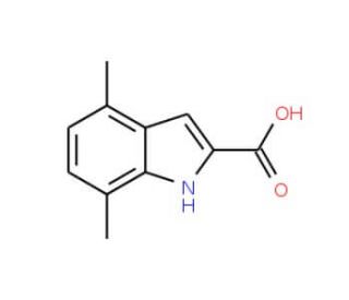 4,7-dimethyl-1H-indole-2-carboxylic acid (CAS 103988-96-1) - chemical structure image