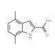 4,7-dimethyl-1H-indole-2-carboxylic acid (CAS 103988-96-1) - chemical structure image