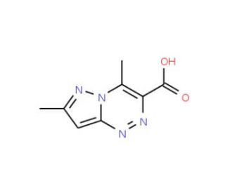 4,7-Dimethylpyrazolo[5,1-c][1,2,4]triazine-3-carboxylic acid (CAS 175137-58-3) - chemical structure image