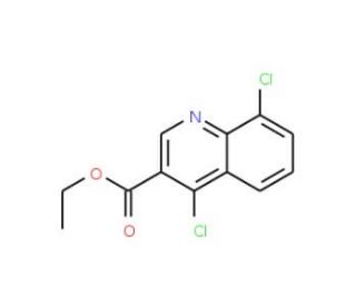 4,8-Dichloroquinoline-3-carboxylic acid ethyl ester (CAS 56824-91-0) - chemical structure image