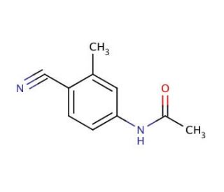 4-Acetamido-2-methylbenzonitrile (CAS 321162-59-8) - chemical structure image