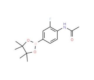 4-Acetamido-3-fluorophenylboronic acid, pinacol ester (CAS 269410-27-7) - chemical structure image