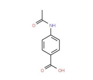 4-Acetamidobenzoic Acid (CAS 556-08-1) - chemical structure image