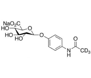 4-Acetamidophenyl &beta;-D-Glucuronide-d3 Sodium Salt (CAS 1260619-61-1) - chemical structure image