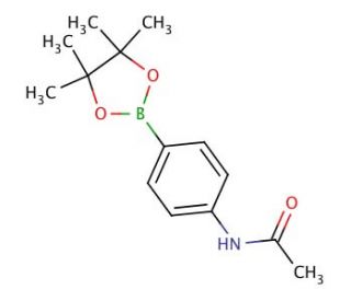 4-Acetamidophenylboronic acid pinacol ester (CAS 214360-60-8) - chemical structure image