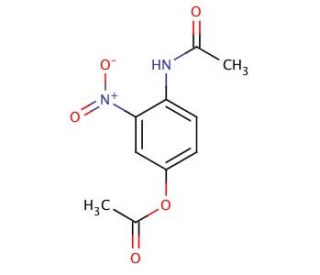 4-Acetoxy-1-acetylamino-2-nitro-benzene (CAS 2243-69-8) - chemical structure image