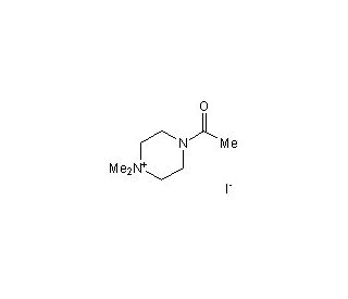 4-Acetyl-1,1-dimethylpiperazinium iodide (CAS 75667-84-4) - chemical structure image