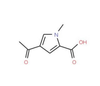 4-Acetyl-1-methyl-1H-pyrrole-2-carboxylic acid (CAS 339011-93-7) - chemical structure image