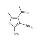 4-acetyl-2-amino-5-methyl-3-furonitrile (CAS 108129-35-7) - chemical structure image