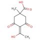 4-Acetyl-3,5-dioxo-1-methylcyclohexanecarboxylic acid (CAS 181486-37-3) - chemical structure image