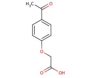 4-Acetylphenoxyacetic acid (CAS 1878-81-5) - chemical structure image