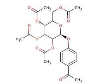 4-Acetylphenyl 2,3,4,6-Tetra-O-acetyl-&beta;-D-glucopyranoside (CAS 25876-45-3) - chemical structure image