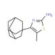 4-Adamantan-1-yl-5-methyl-thiazol-2-ylamine (CAS 201992-89-4) - chemical structure image