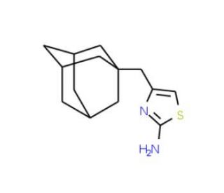 4-Adamantan-1-ylmethyl-thiazol-2-ylamine (CAS 28599-72-6) - chemical structure image
