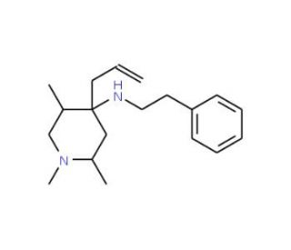 (4-Allyl-1,2,5-trimethyl-piperidin-4-yl)-phenethyl-amine (CAS 436811-32-4) - chemical structure image