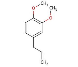 4-Allyl-1,2-dimethoxybenzene (CAS 93-15-2) - chemical structure image