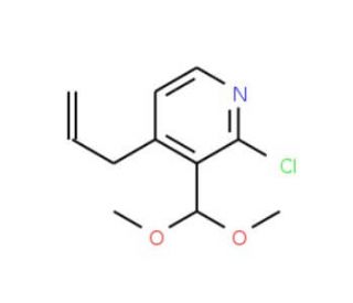 4-Allyl-2-chloro-3-(dimethoxymethyl)pyridine - chemical structure image