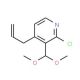 4-Allyl-2-chloro-3-(dimethoxymethyl)pyridine - chemical structure image
