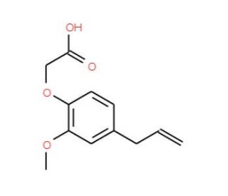 (4-allyl-2-methoxyphenoxy)acetic acid (CAS 6331-61-9) - chemical structure image