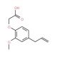 (4-allyl-2-methoxyphenoxy)acetic acid (CAS 6331-61-9) - chemical structure image