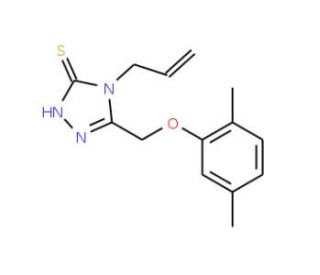4-Allyl-5-[(2,5-dimethylphenoxy)methyl]-4H-1,2,4-triazole-3-thiol (CAS 590354-68-0) - chemical structure image