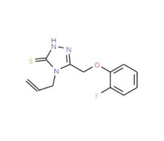 4-allyl-5-[(2-fluorophenoxy)methyl]-4H-1,2,4-triazole-3-thiol - chemical structure image