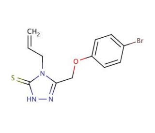 4-Allyl-5-[(4-bromophenoxy)methyl]-4H-1,2,4-triazole-3-thiol - chemical structure image