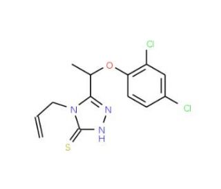4-Allyl-5-[1-(2,4-dichlorophenoxy)ethyl]-4H-1,2,4-triazole-3-thiol - chemical structure image