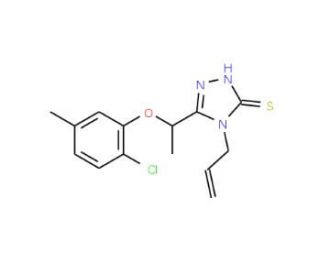4-Allyl-5-[1-(2-chloro-5-methylphenoxy)ethyl]-4H-1,2,4-triazole-3-thiol - chemical structure image