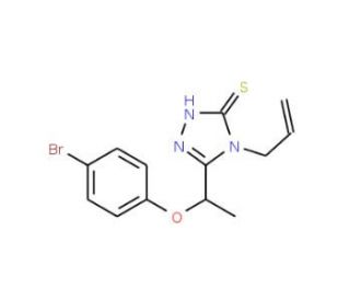 4-Allyl-5-[1-(4-bromophenoxy)ethyl]-4H-1,2,4-triazole-3-thiol - chemical structure image