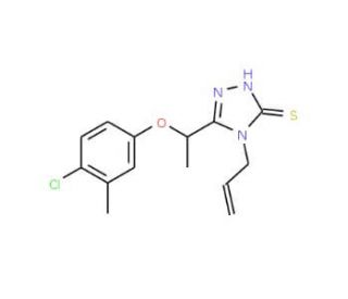 4-Allyl-5-[1-(4-chloro-3-methylphenoxy)ethyl]-4H-1,2,4-triazole-3-thiol - chemical structure image