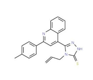 4-allyl-5-[2-(4-methylphenyl)quinolin-4-yl]-4H-1,2,4-triazole-3-thiol - chemical structure image