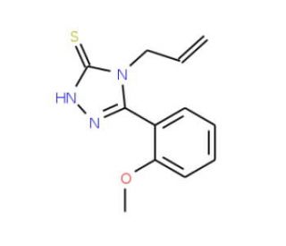 4-allyl-5-(2-methoxyphenyl)-4H-1,2,4-triazole-3-thiol (CAS 23195-30-4) - chemical structure image