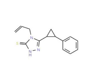 4-Allyl-5-(2-phenylcyclopropyl)-4H-1,2,4-triazole-3-thiol - chemical structure image