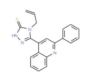 4-Allyl-5-(2-phenylquinolin-4-yl)-4H-1,2,4-triazole-3-thiol - chemical structure image