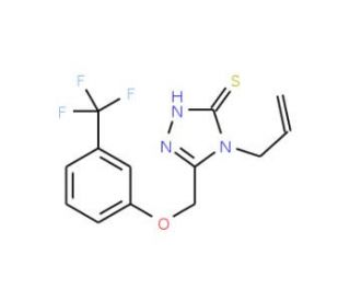 4-Allyl-5-{[3-(trifluoromethyl)phenoxy]methyl}-4H-1,2,4-triazole-3-thiol - chemical structure image